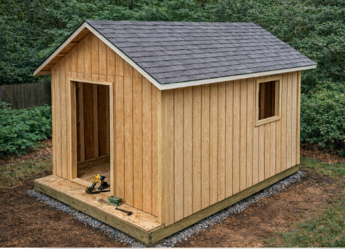 10×12 Shed with T1-11 Siding and Asphalt Shingle Gable Roof